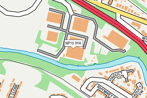 NP10 9YA map - OS OpenMap – Local (Ordnance Survey)
