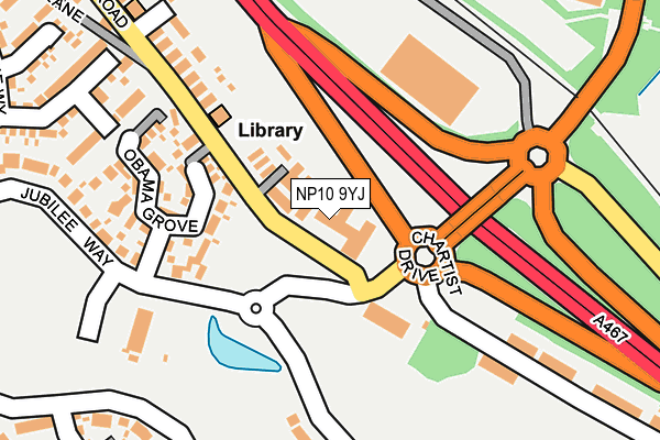 NP10 9YJ map - OS OpenMap – Local (Ordnance Survey)