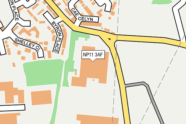 NP11 3AF map - OS OpenMap – Local (Ordnance Survey)