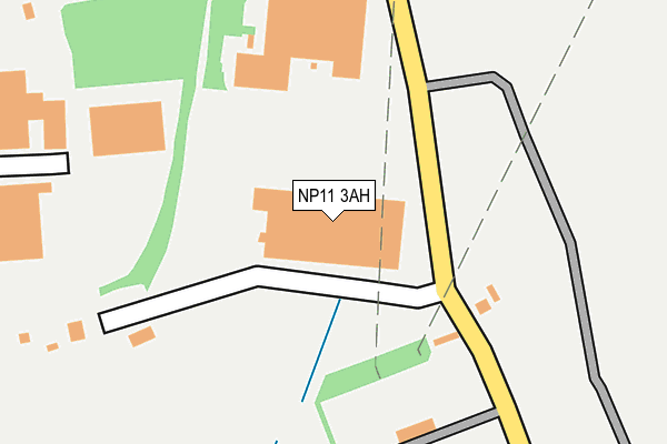 NP11 3AH map - OS OpenMap – Local (Ordnance Survey)