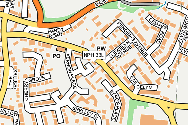 NP11 3BL map - OS OpenMap – Local (Ordnance Survey)