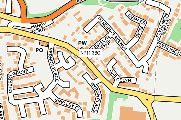 NP11 3BQ map - OS OpenMap – Local (Ordnance Survey)