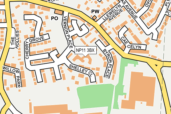 NP11 3BX map - OS OpenMap – Local (Ordnance Survey)