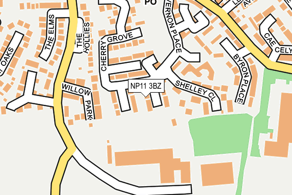 NP11 3BZ map - OS OpenMap – Local (Ordnance Survey)