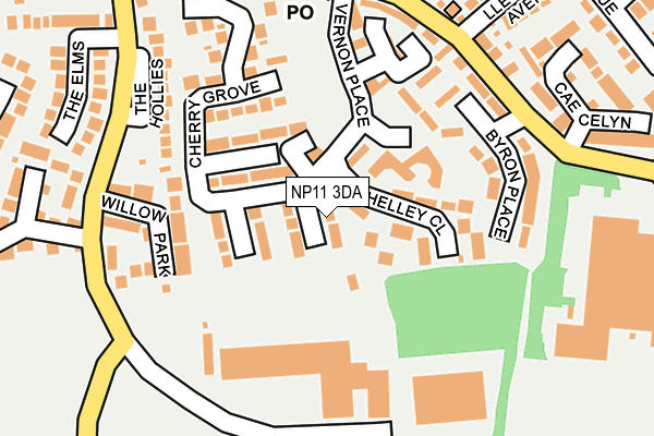 NP11 3DA map - OS OpenMap – Local (Ordnance Survey)