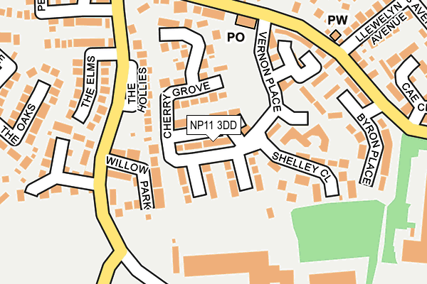 NP11 3DD map - OS OpenMap – Local (Ordnance Survey)