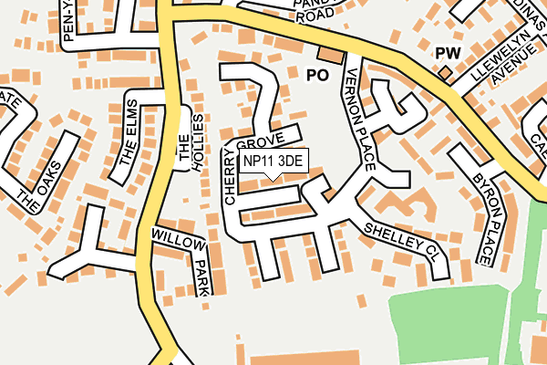 NP11 3DE map - OS OpenMap – Local (Ordnance Survey)