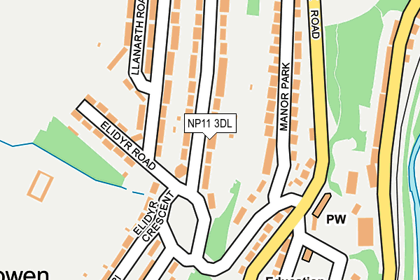 NP11 3DL map - OS OpenMap – Local (Ordnance Survey)