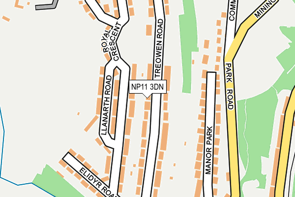 NP11 3DN map - OS OpenMap – Local (Ordnance Survey)
