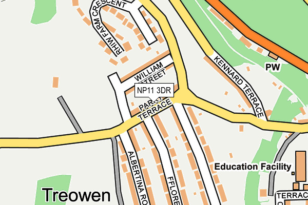NP11 3DR map - OS OpenMap – Local (Ordnance Survey)