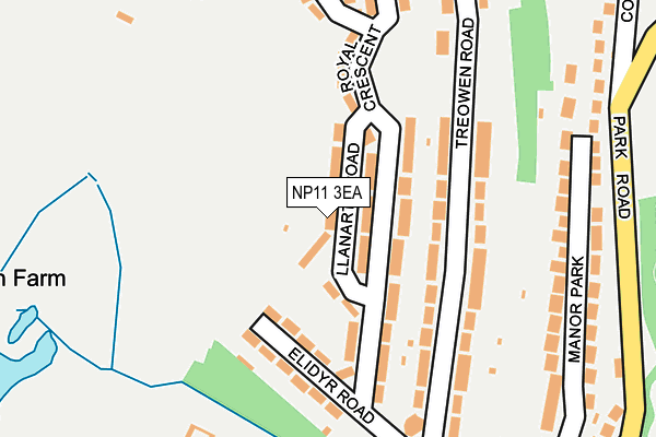 NP11 3EA map - OS OpenMap – Local (Ordnance Survey)