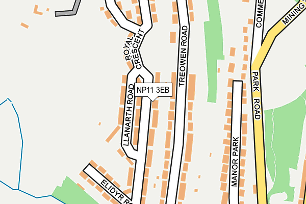 NP11 3EB map - OS OpenMap – Local (Ordnance Survey)