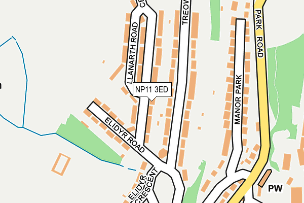 NP11 3ED map - OS OpenMap – Local (Ordnance Survey)