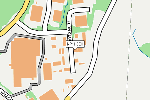 NP11 3EH map - OS OpenMap – Local (Ordnance Survey)