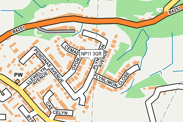 NP11 3GR map - OS OpenMap – Local (Ordnance Survey)