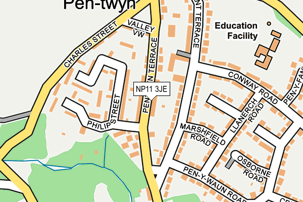 NP11 3JE map - OS OpenMap – Local (Ordnance Survey)