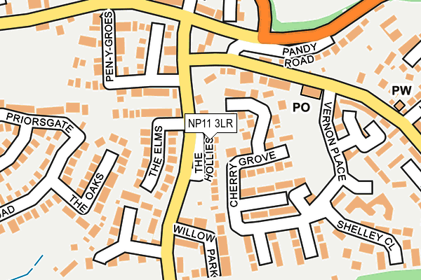 NP11 3LR map - OS OpenMap – Local (Ordnance Survey)
