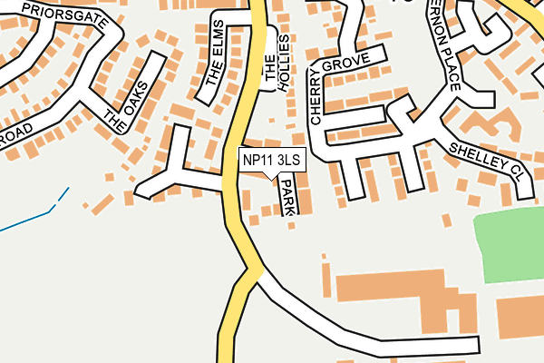 NP11 3LS map - OS OpenMap – Local (Ordnance Survey)