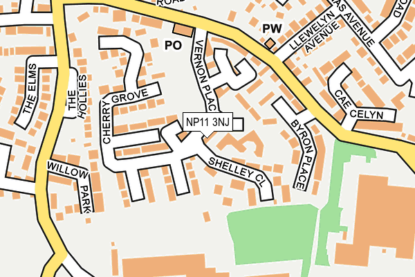 NP11 3NJ map - OS OpenMap – Local (Ordnance Survey)