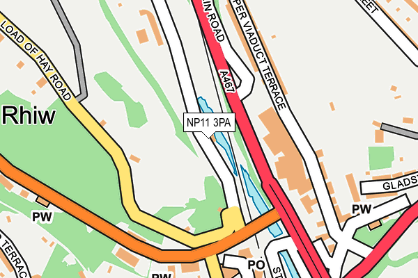NP11 3PA map - OS OpenMap – Local (Ordnance Survey)