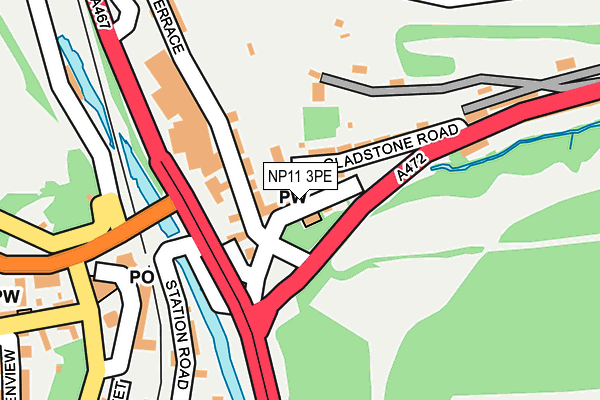 NP11 3PE map - OS OpenMap – Local (Ordnance Survey)