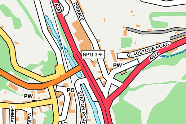 NP11 3PF map - OS OpenMap – Local (Ordnance Survey)