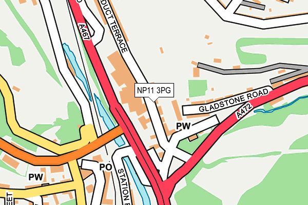 NP11 3PG map - OS OpenMap – Local (Ordnance Survey)