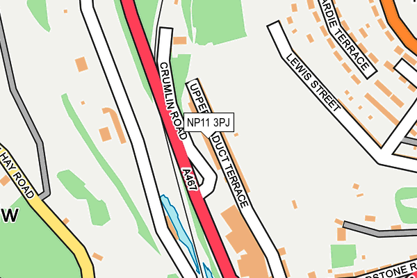NP11 3PJ map - OS OpenMap – Local (Ordnance Survey)
