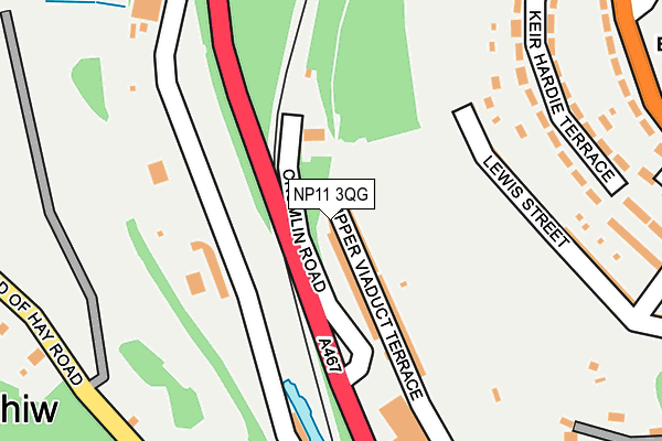 NP11 3QG map - OS OpenMap – Local (Ordnance Survey)