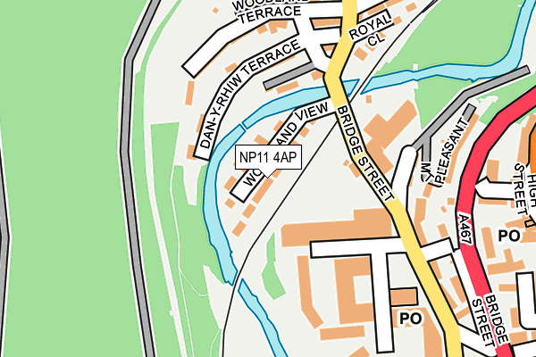 NP11 4AP map - OS OpenMap – Local (Ordnance Survey)