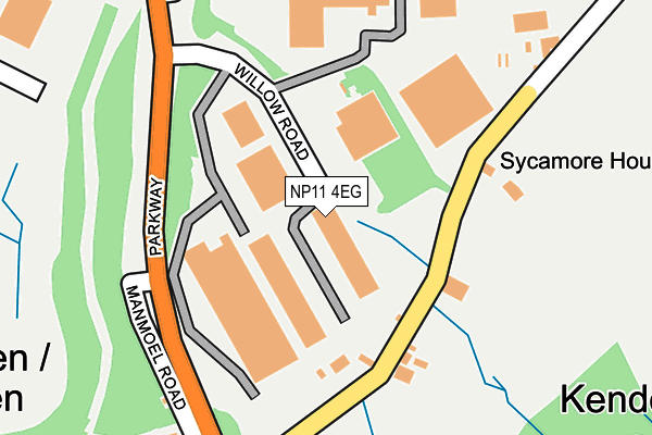 NP11 4EG map - OS OpenMap – Local (Ordnance Survey)