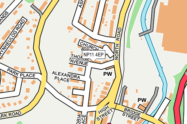 NP11 4EP map - OS OpenMap – Local (Ordnance Survey)
