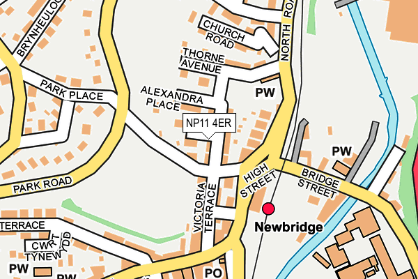 NP11 4ER map - OS OpenMap – Local (Ordnance Survey)