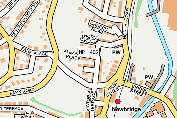 NP11 4ES map - OS OpenMap – Local (Ordnance Survey)