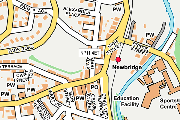 NP11 4ET map - OS OpenMap – Local (Ordnance Survey)
