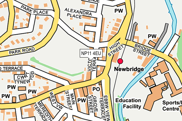 NP11 4EU map - OS OpenMap – Local (Ordnance Survey)