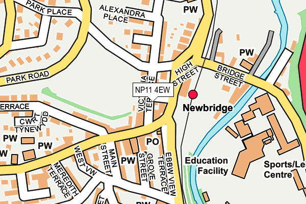 NP11 4EW map - OS OpenMap – Local (Ordnance Survey)