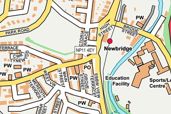 NP11 4EY map - OS OpenMap – Local (Ordnance Survey)