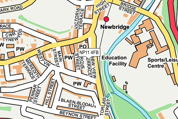 NP11 4FB map - OS OpenMap – Local (Ordnance Survey)