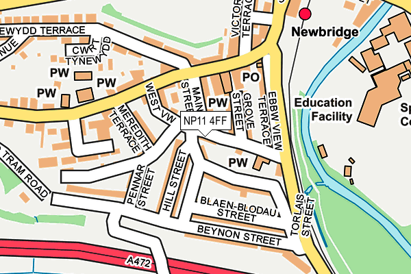 NP11 4FF map - OS OpenMap – Local (Ordnance Survey)