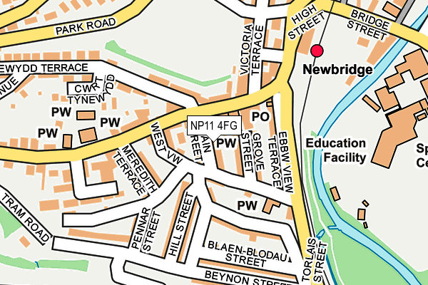 NP11 4FG map - OS OpenMap – Local (Ordnance Survey)