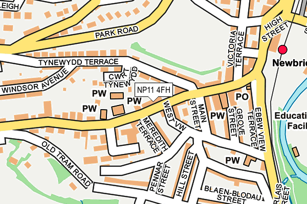 NP11 4FH map - OS OpenMap – Local (Ordnance Survey)