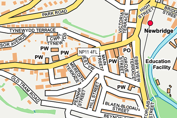 NP11 4FL map - OS OpenMap – Local (Ordnance Survey)
