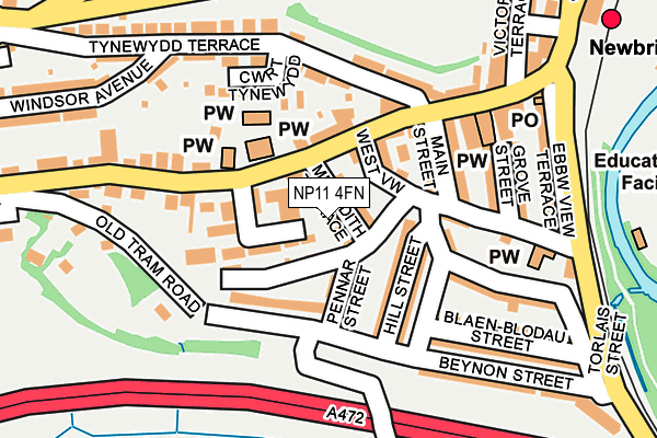 NP11 4FN map - OS OpenMap – Local (Ordnance Survey)