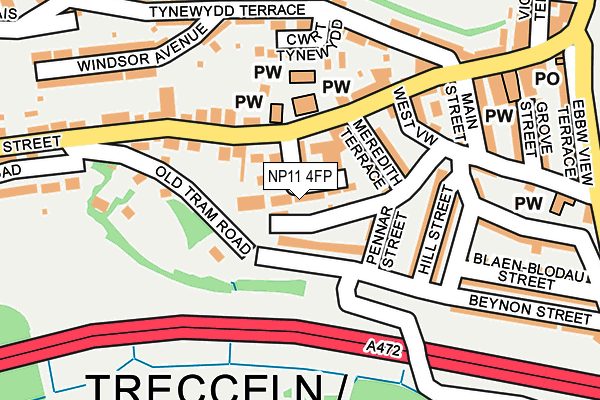 NP11 4FP map - OS OpenMap – Local (Ordnance Survey)