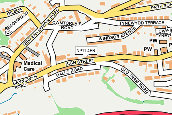 NP11 4FR map - OS OpenMap – Local (Ordnance Survey)