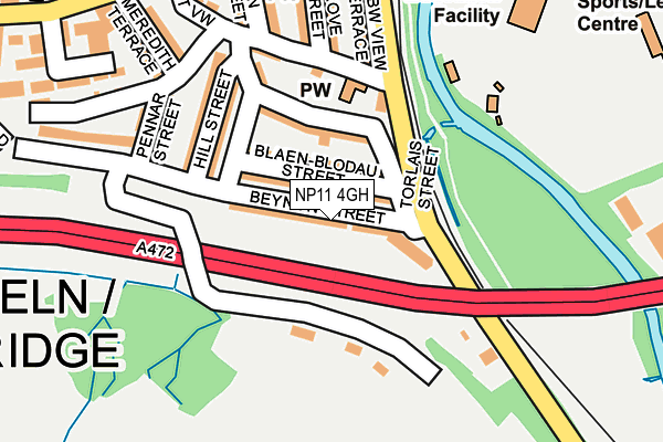 NP11 4GH map - OS OpenMap – Local (Ordnance Survey)