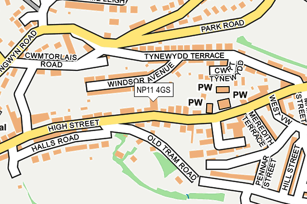 NP11 4GS map - OS OpenMap – Local (Ordnance Survey)