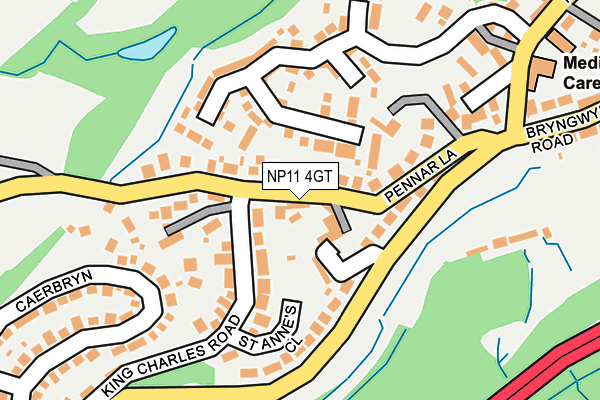 NP11 4GT map - OS OpenMap – Local (Ordnance Survey)