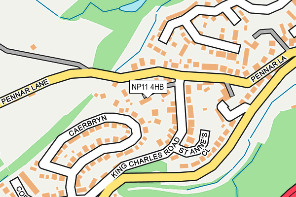 NP11 4HB map - OS OpenMap – Local (Ordnance Survey)